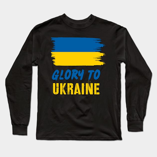 Glory To Ukraine Long Sleeve T-Shirt by docferds